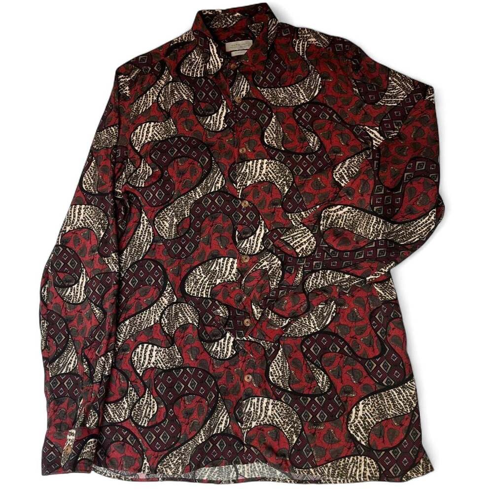 Zara Men's Abstract Button Up - Picture 1 of 4